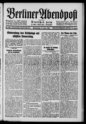 Berliner Abendpost vom 17.06.1920