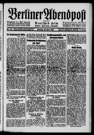 Berliner Abendpost on Jun 20, 1920