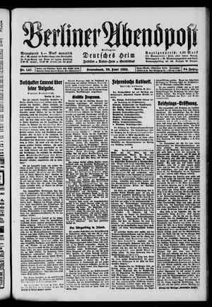 Berliner Abendpost vom 26.06.1920