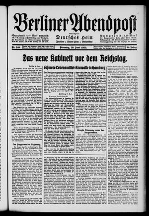 Berliner Abendpost vom 29.06.1920