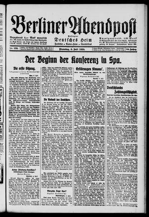 Berliner Abendpost vom 06.07.1920