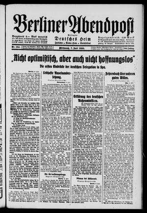 Berliner Abendpost vom 07.07.1920