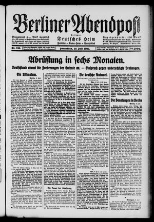 Berliner Abendpost vom 10.07.1920