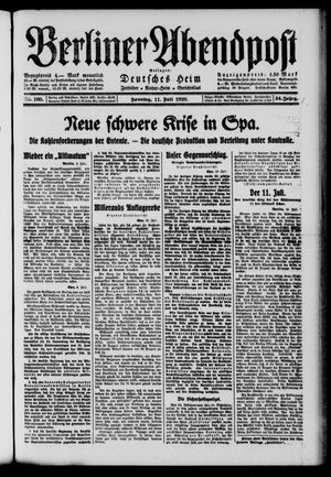 Berliner Abendpost vom 11.07.1920