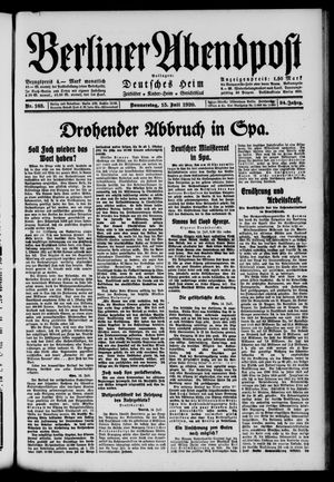 Berliner Abendpost vom 15.07.1920