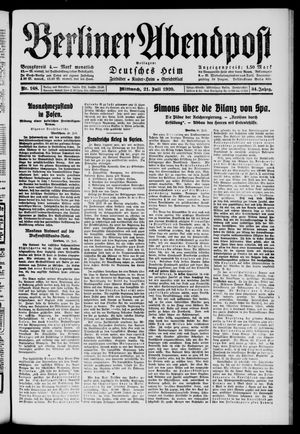 Berliner Abendpost vom 21.07.1920