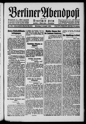 Berliner Abendpost vom 03.08.1920