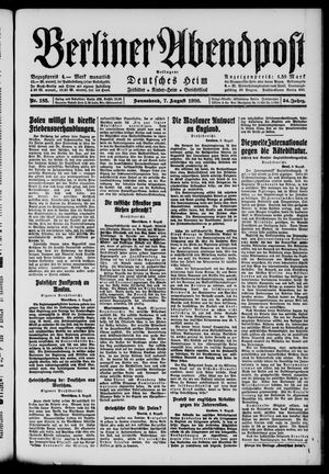Berliner Abendpost vom 07.08.1920