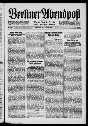Berliner Abendpost vom 11.08.1920