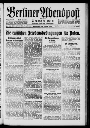 Berliner Abendpost vom 12.08.1920