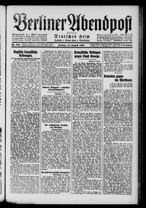 Berliner Abendpost vom 13.08.1920