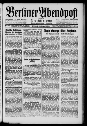 Berliner Abendpost vom 18.08.1920