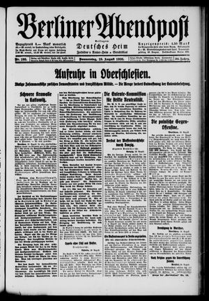Berliner Abendpost vom 19.08.1920