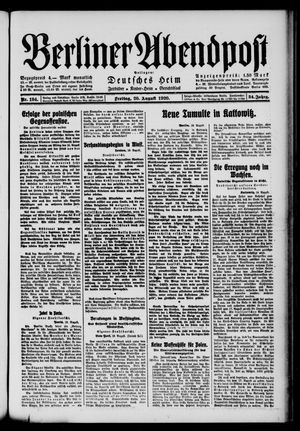 Berliner Abendpost vom 20.08.1920