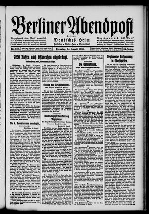 Berliner Abendpost vom 24.08.1920