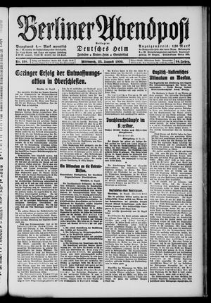 Berliner Abendpost vom 25.08.1920