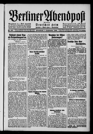 Berliner Abendpost vom 04.09.1920