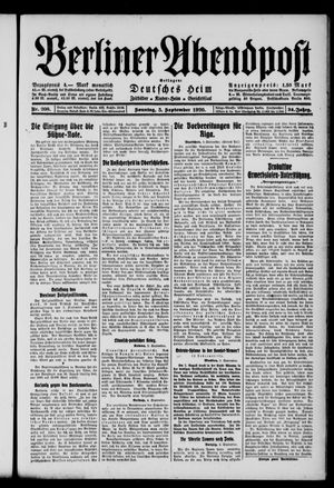 Berliner Abendpost vom 05.09.1920