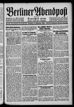 Berliner Abendpost vom 14.09.1920