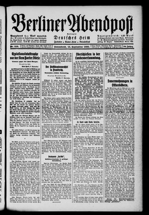 Berliner Abendpost vom 18.09.1920