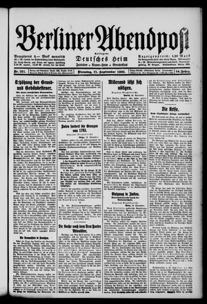 Berliner Abendpost vom 21.09.1920