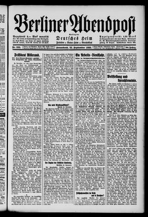 Berliner Abendpost vom 25.09.1920