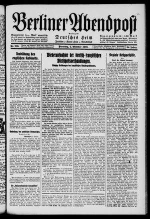 Berliner Abendpost vom 05.10.1920