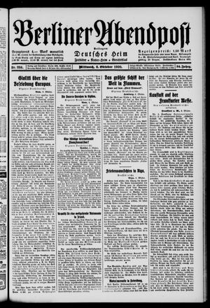 Berliner Abendpost vom 06.10.1920