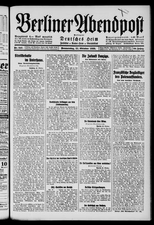 Berliner Abendpost vom 21.10.1920