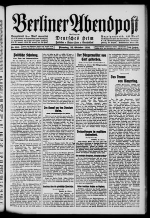 Berliner Abendpost vom 26.10.1920