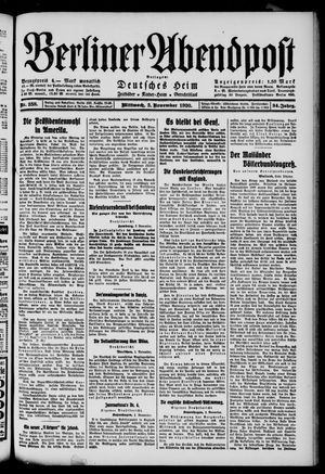 Berliner Abendpost vom 03.11.1920