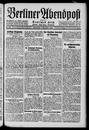 Berliner Abendpost vom 06.11.1920