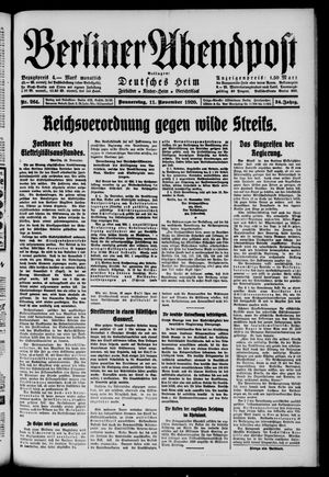 Berliner Abendpost vom 11.11.1920