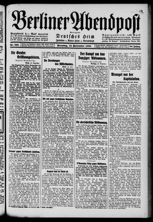 Berliner Abendpost vom 16.11.1920