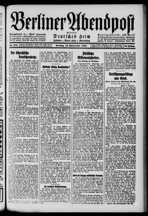 Berliner Abendpost vom 19.11.1920