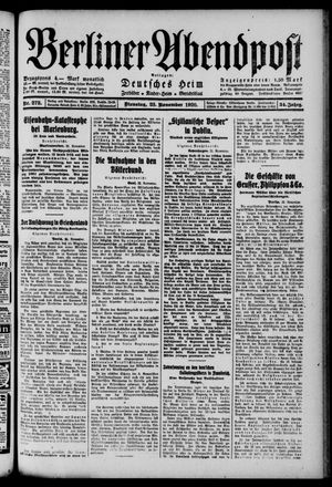 Berliner Abendpost on Nov 23, 1920