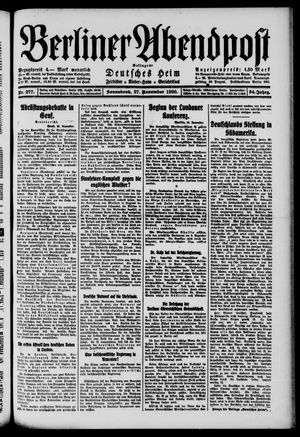 Berliner Abendpost vom 27.11.1920