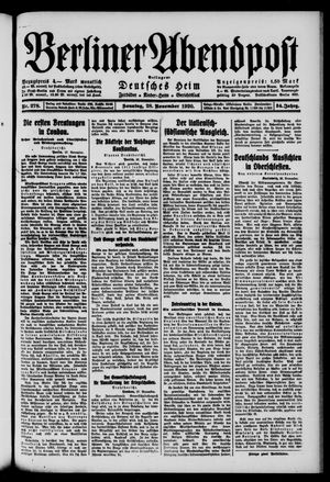 Berliner Abendpost vom 28.11.1920