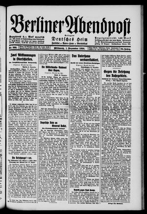 Berliner Abendpost vom 01.12.1920