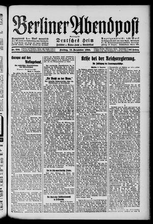 Berliner Abendpost vom 10.12.1920