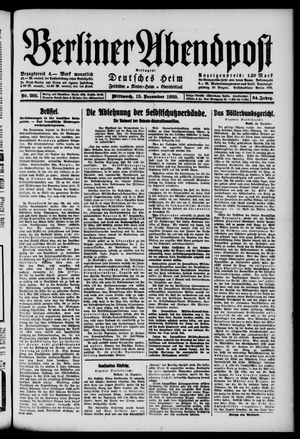 Berliner Abendpost vom 15.12.1920