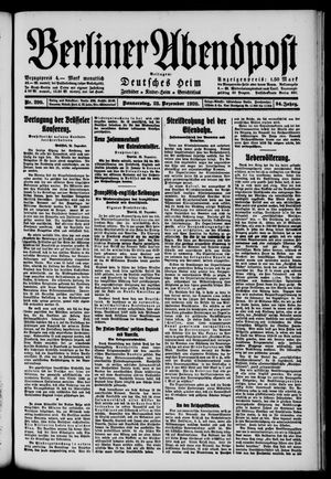 Berliner Abendpost vom 23.12.1920