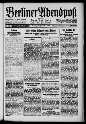 Berliner Abendpost vom 28.12.1920