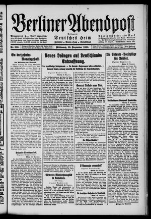 Berliner Abendpost on Dec 29, 1920