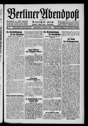 Berliner Abendpost on Jan 6, 1921