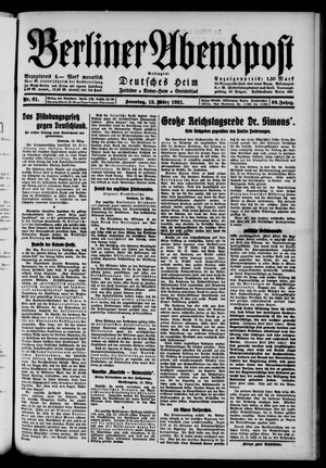Berliner Abendpost vom 13.03.1921