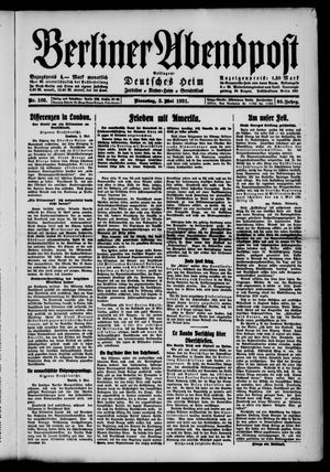 Berliner Abendpost on May 3, 1921