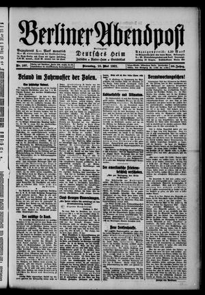 Berliner Abendpost on May 10, 1921