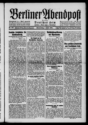 Berliner Abendpost on Jun 2, 1921