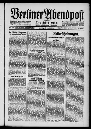 Berliner Abendpost vom 03.06.1921